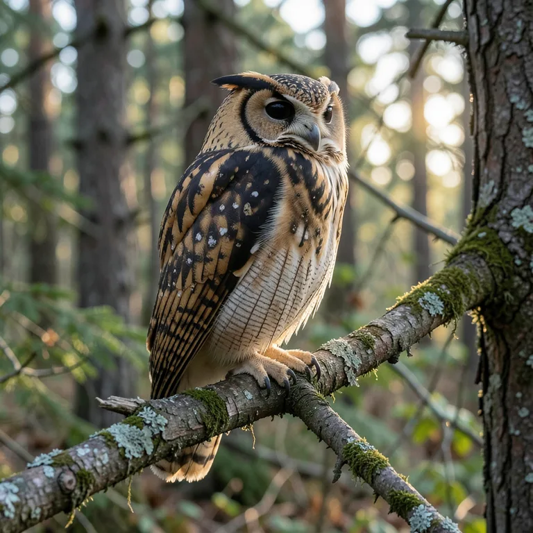 Puštík bělavý bubo bubo informace a popis - ilustrační foto